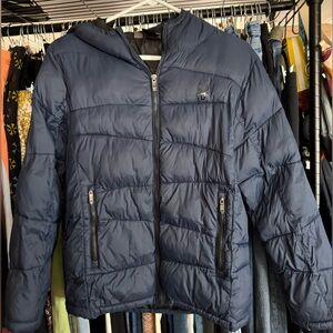 Spyder kids navy blue puffer coat L 14/16 like new
